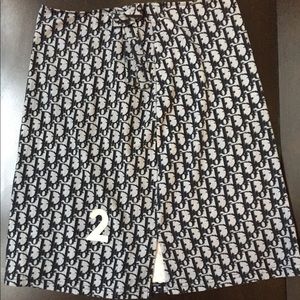 Vintage Christian Dior trotter monogram skirt
